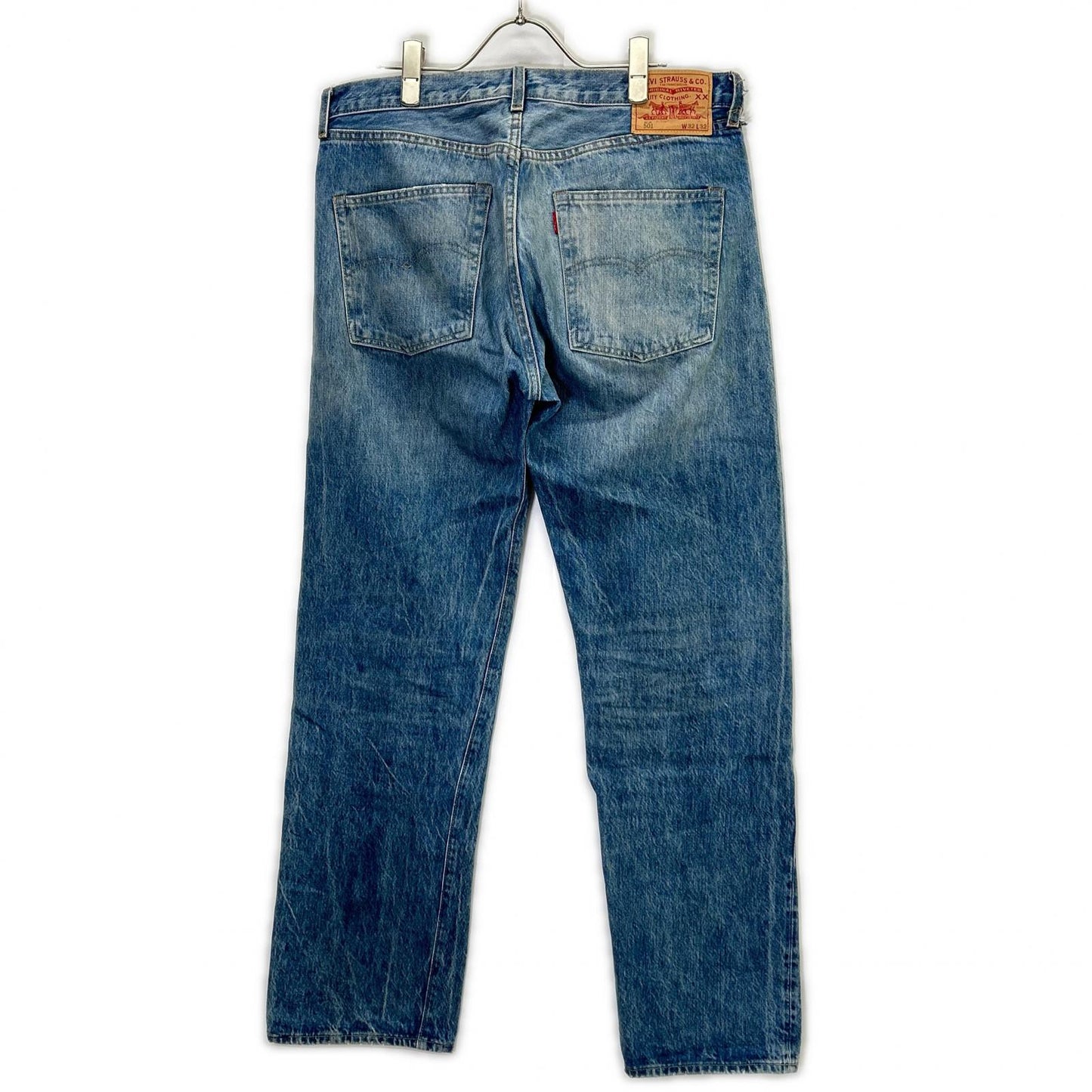LEVI‘S リーバイス 【LVC】66前期復刻 501XX インディゴ コットン ダメージリペア加工 ボタンフライ デニムパンツ/コーンデニム ボトムス