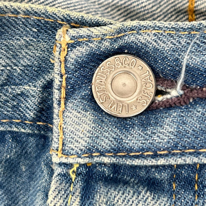 LEVI‘S リーバイス 【LVC】66前期復刻 501XX インディゴ コットン ダメージリペア加工 ボタンフライ デニムパンツ/コーンデニム ボトムス