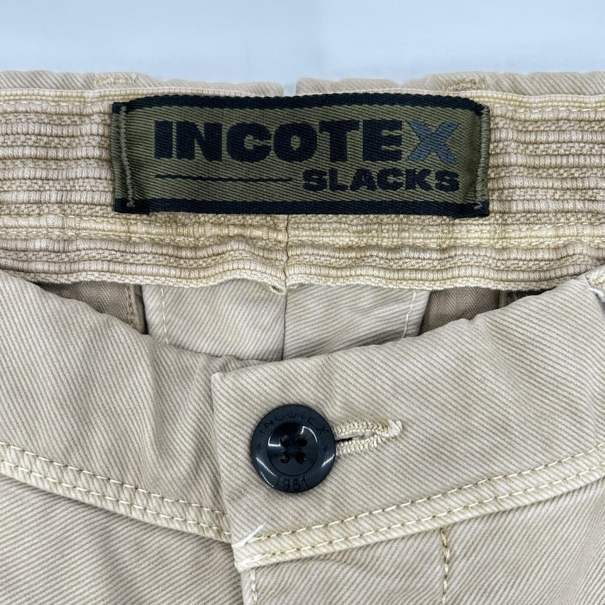INCOTEX インコテックス 17S100 ベージュ ガーメントダイコットンストレッチギャバジンテーパードパン ボトムス