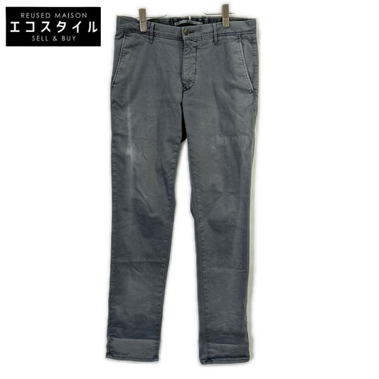 INCOTEX Incotex 16S100 Gray Garment-Dyed Cotton Stretch Gabardine Tapered Chinos Bottoms