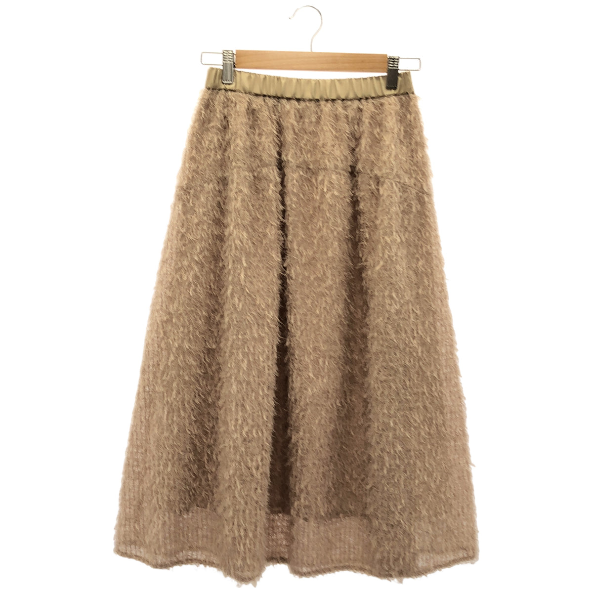 BLUE LABEL CRESTBRIDGE ブルーレーベルクレストブリッジ 24年製 ベージュ フェザーチュールスカート ボトムス