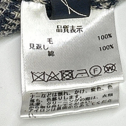 Pallas Palace パラスパレス グレー系 ハウンドトゥース×チェック柄 ノーカラー ロングスリーブ シャツワンピース ワンピース