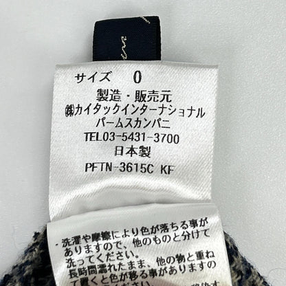 Pallas Palace パラスパレス グレー系 ハウンドトゥース×チェック柄 ノーカラー ロングスリーブ シャツワンピース ワンピース