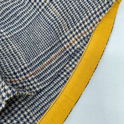Pallas Palace パラスパレス グレー系 ハウンドトゥース×チェック柄 ノーカラー ロングスリーブ シャツワンピース ワンピース