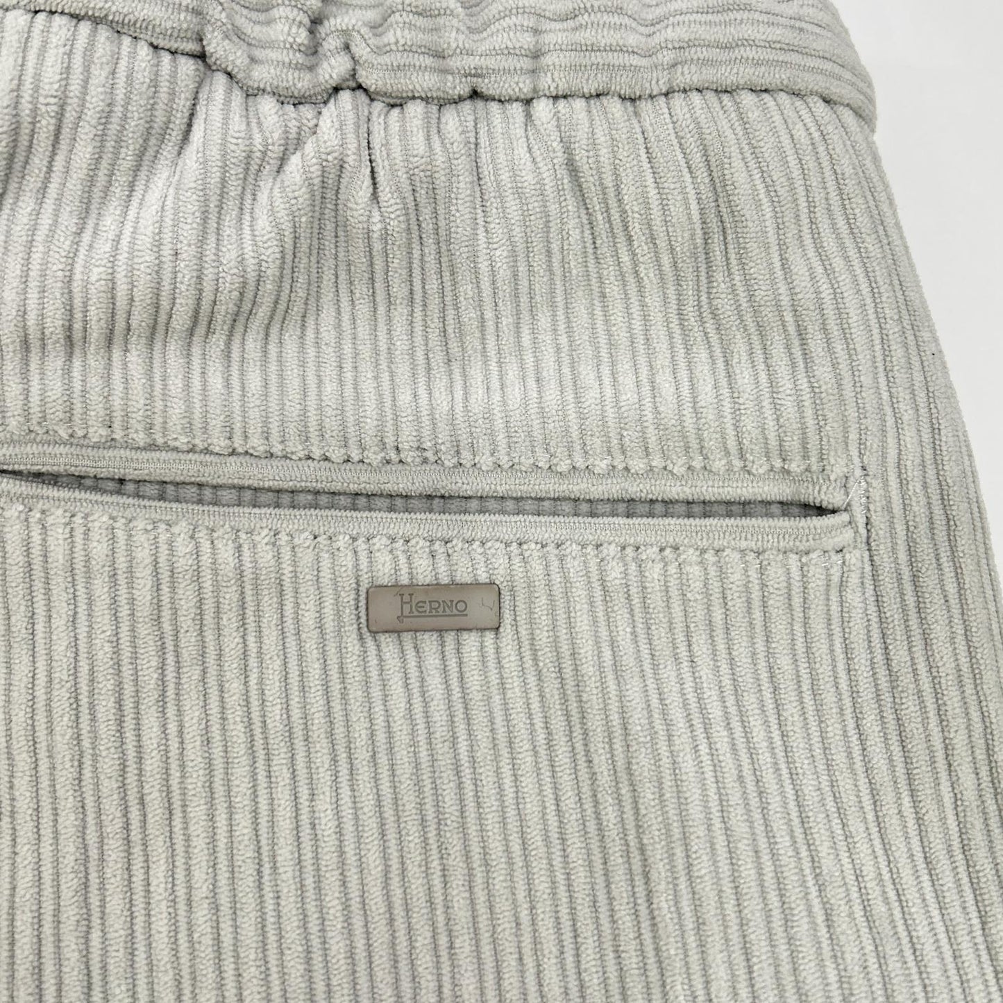 HERNO Herno [Laminar] Tight Gray Stretch Pleated Easy Pants