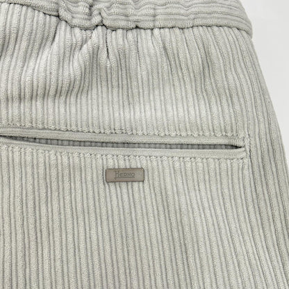 HERNO Herno [Laminar] Tight Gray Stretch Pleated Easy Pants