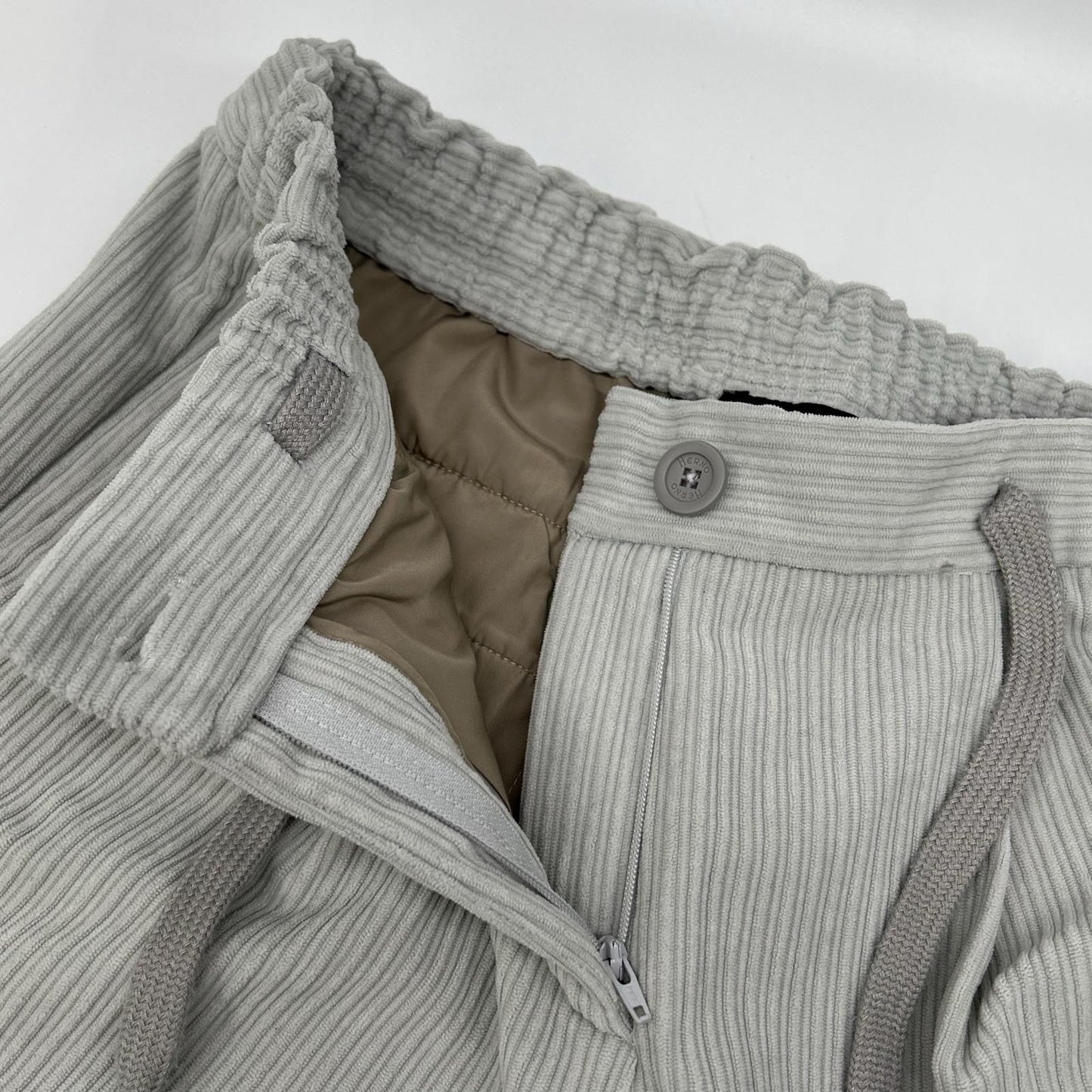 HERNO Herno [Laminar] Tight Gray Stretch Pleated Easy Pants