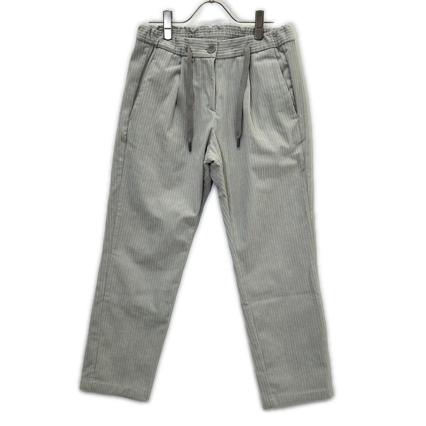HERNO Herno [Laminar] Tight Gray Stretch Pleated Easy Pants