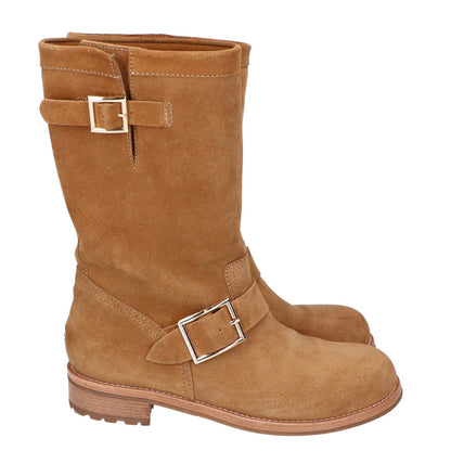 JIMMY CHOO ジミーチュウ 114YEN スエード ベルトデザイン ブーツ シューズ