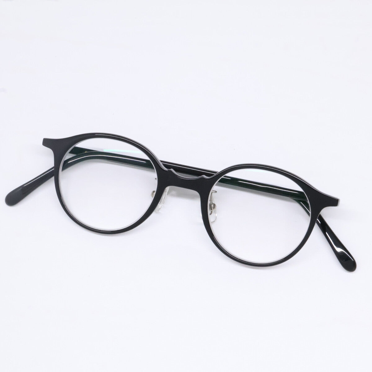 HAKUSAN MEGANE 白山眼鏡店 【美品】BOSTON-N B8 度入りレンズ ボストンシェイプ メガネフレーム 眼鏡