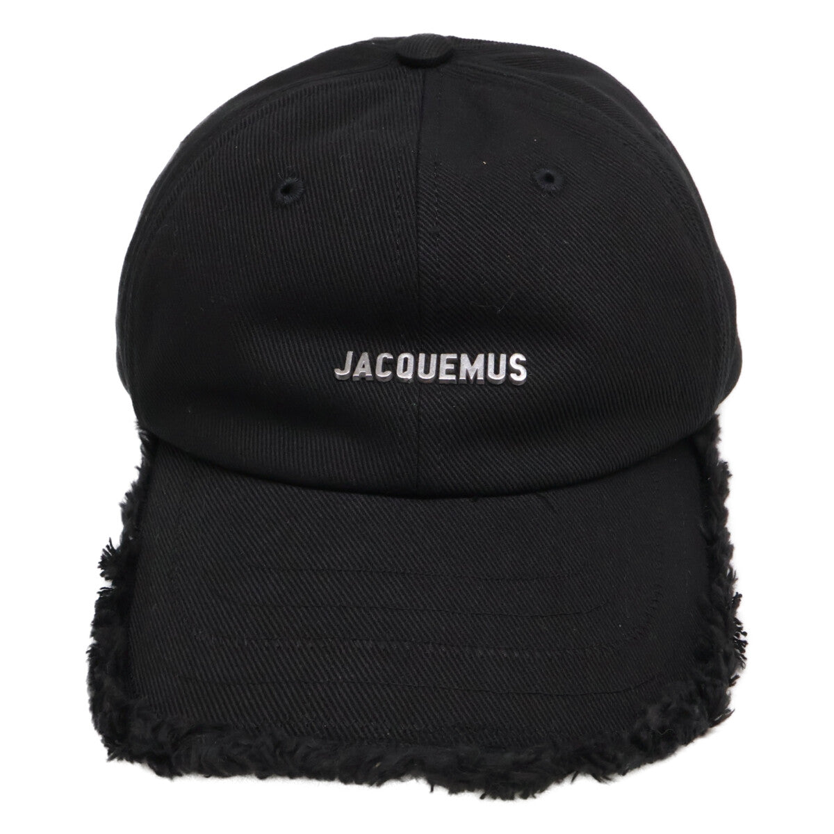 JACQUEMUS ジャックムス 【新品同様】26SS ACU00452AW00092-990 LA CASQUETTE ARTICHAUT メタルロゴ コットン フリンジ加工 ドローコード ベースボールキャップ 帽子