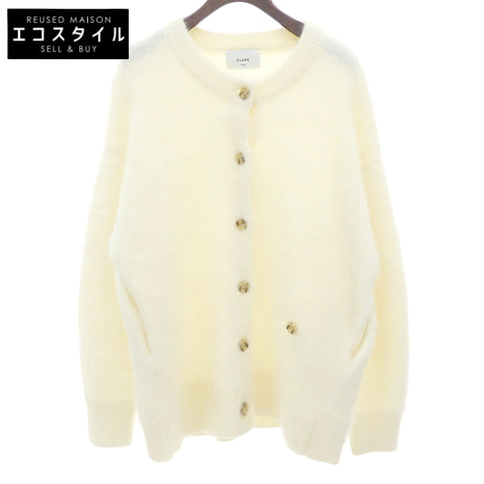 CLANE クラネ 美品 MOHAIR LOOSE KNIT CARDIGAN トップス レディース ホワイト 1 24AW トップス