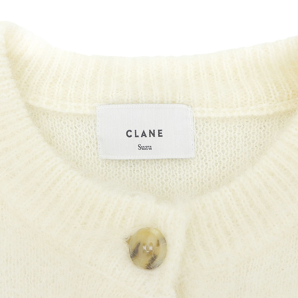 CLANE クラネ 美品 MOHAIR LOOSE KNIT CARDIGAN トップス レディース ホワイト 1 24AW トップス