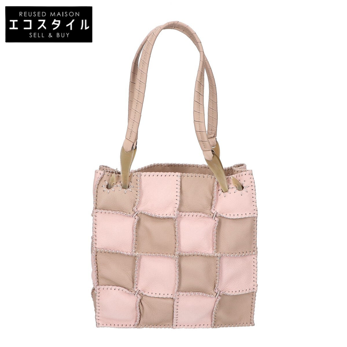 JAMIN PUECH ジャマンピュエッシュ 【美品】HONU オヌ パッチワークレザー スクエア ミニ ハンドバッグ