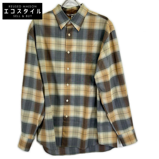 AURALEE オーラリー A26SS01LC ベージュ SUPER LIGHT WOOL CHECK SHIRT トップス