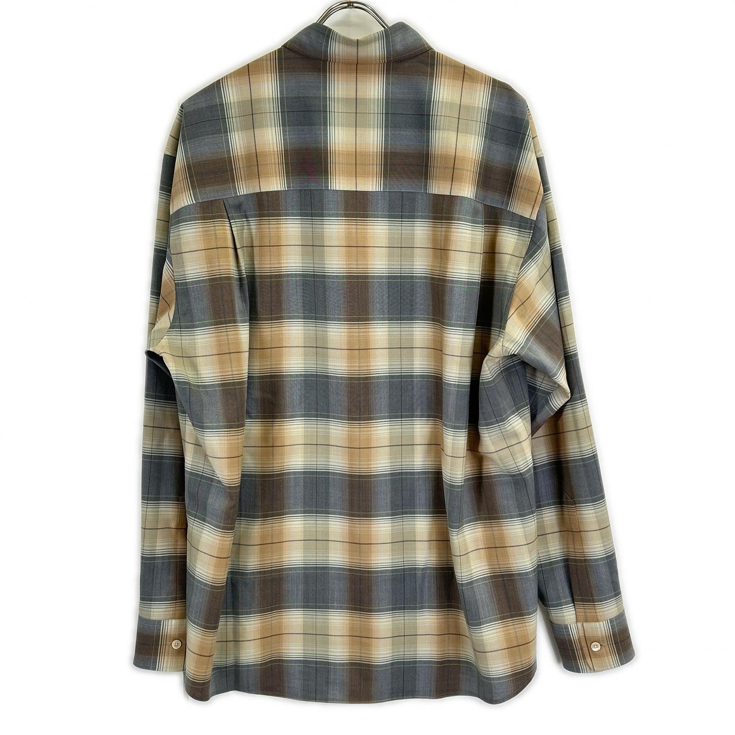AURALEE オーラリー A26SS01LC ベージュ SUPER LIGHT WOOL CHECK SHIRT トップス