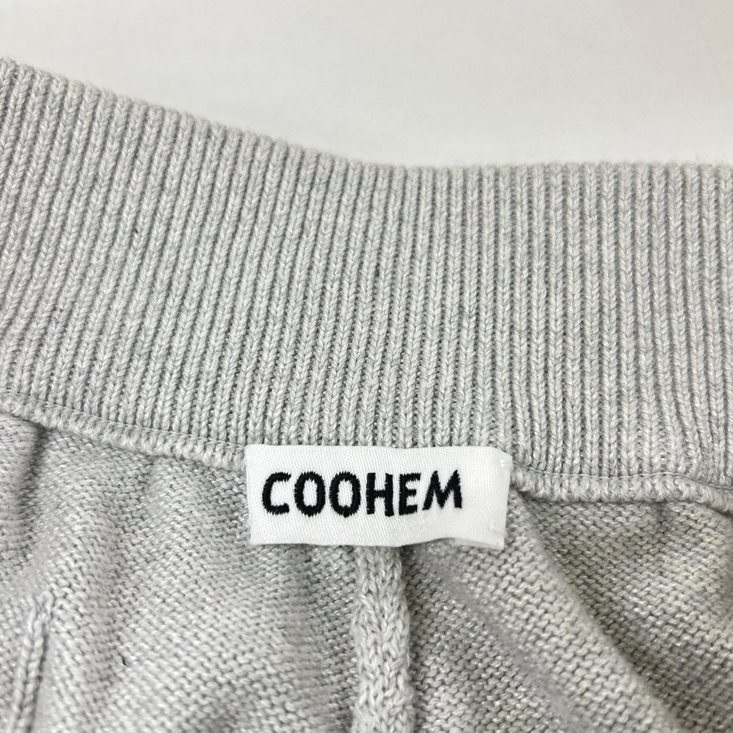Coohem gray COLOR MIX COTTON SILK PANTS, bottoms