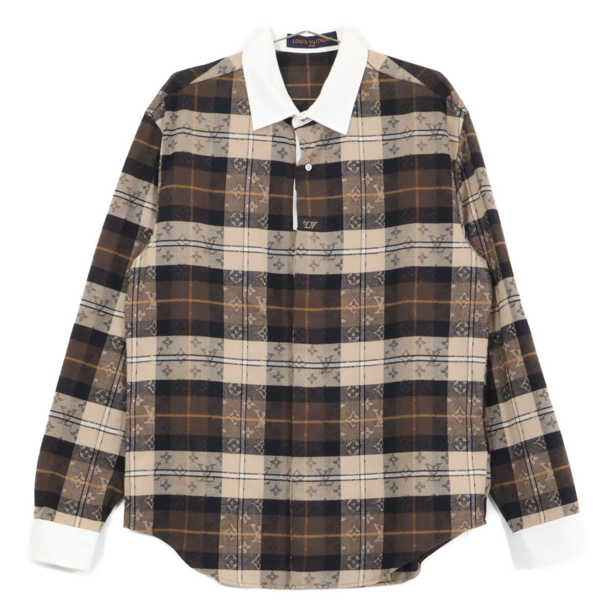 LOUIS VUITTON ルイヴィトン 【新品同様/国内正規/26年製】RM261M9 WLE HUS33W モノグラム フランネル 長袖シャツ トップス