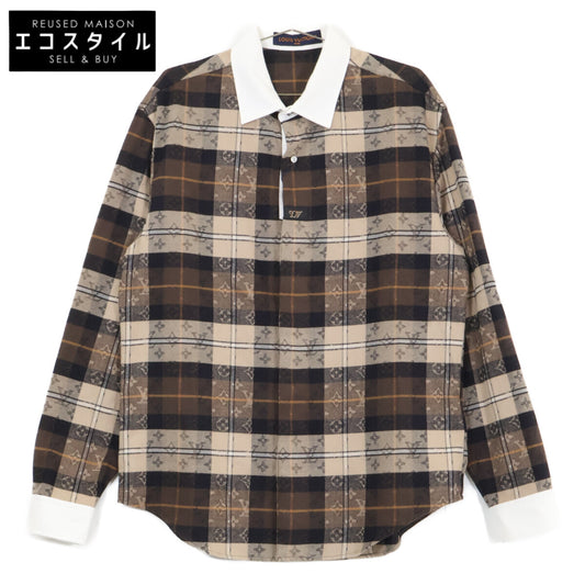 LOUIS VUITTON Louis Vuitton 【Like new/domestic authorized/2026】RM261M9 WLE HUS33W monogram flannel long-sleeve shirt Tops