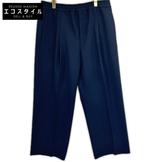 LOUIS VUITTON ルイヴィトン RM242MF HLB HRFP5W 24AW ネイビー ウール ワンタックワイドスラックスパンツ ボトムス