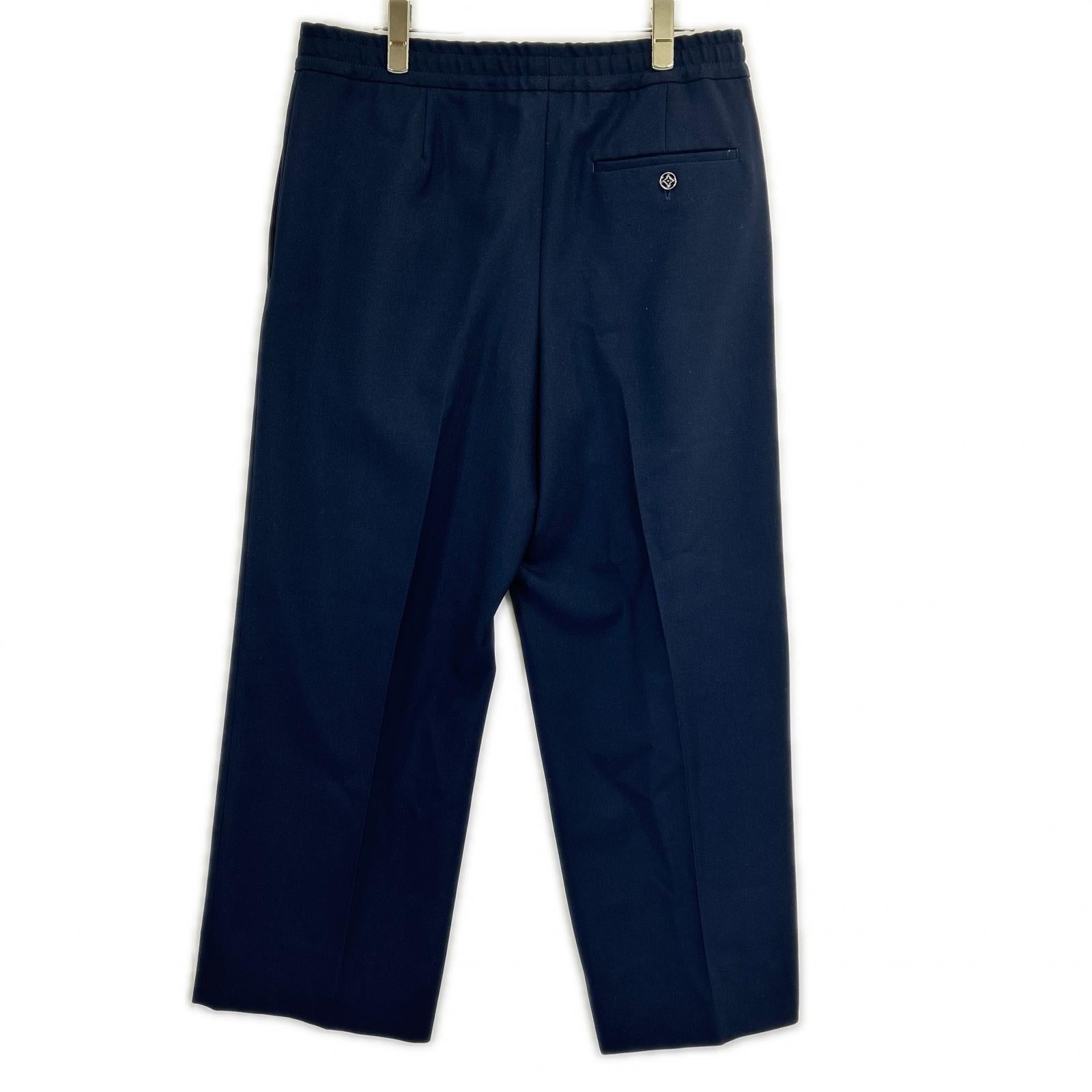 LOUIS VUITTON ルイヴィトン RM242MF HLB HRFP5W 24AW ネイビー ウール ワンタックワイドスラックスパンツ ボトムス