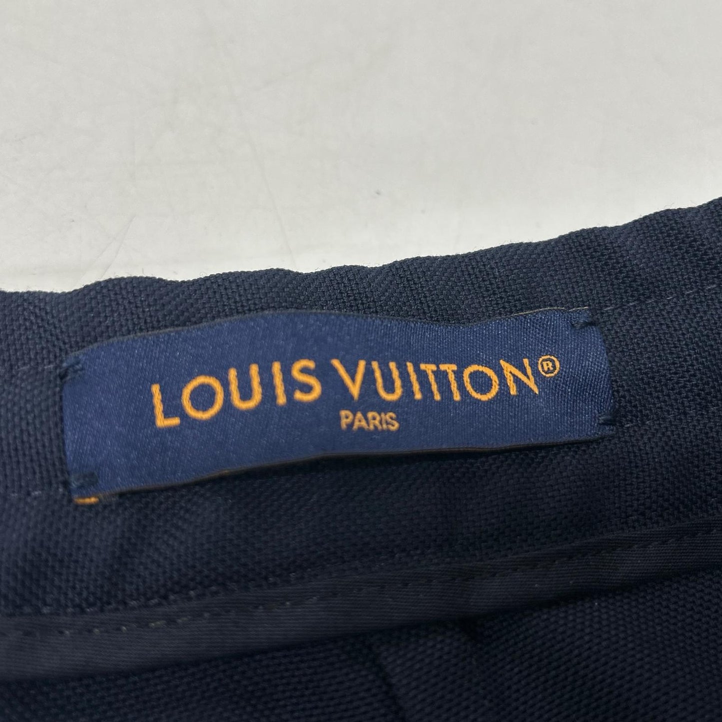 LOUIS VUITTON ルイヴィトン RM242MF HLB HRFP5W 24AW ネイビー ウール ワンタックワイドスラックスパンツ ボトムス
