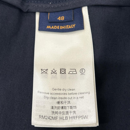 LOUIS VUITTON ルイヴィトン RM242MF HLB HRFP5W 24AW ネイビー ウール ワンタックワイドスラックスパンツ ボトムス