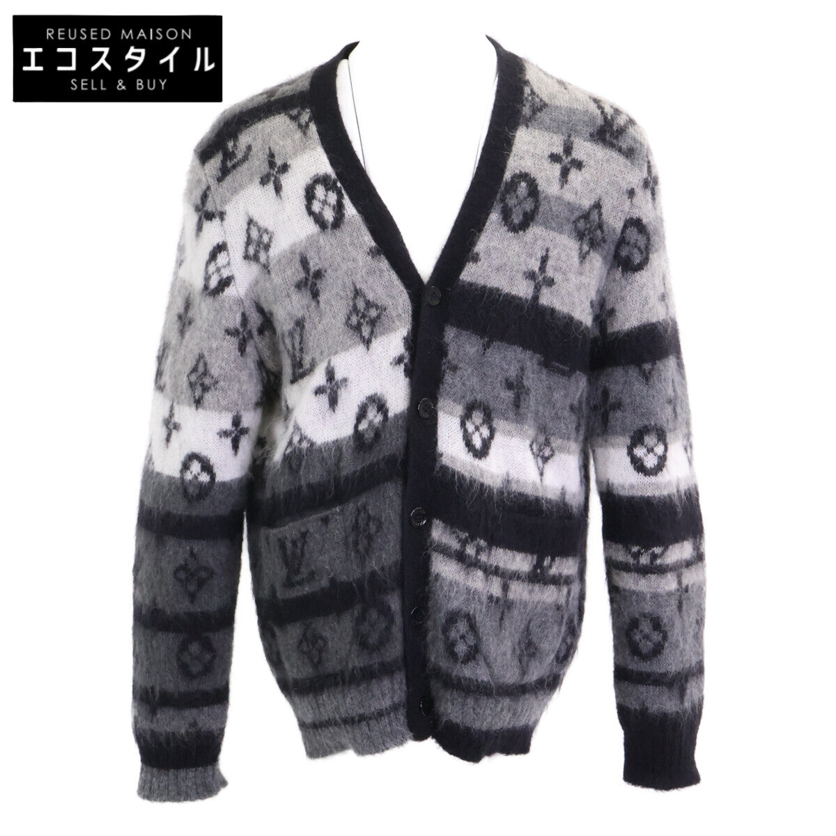 LOUIS VUITTON ルイヴィトン 【美品/国内正規/24年製】RM241MQ NE5 HQN46W モノグラム モヘア混 カーディガン トップス