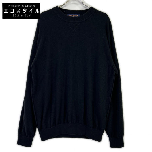 LOUIS VUITTON ルイヴィトン RM201Q JZE HHN42W 20SS ブラック カシミヤシルク インサイドアウトVガゼットクルーネックニット トップス