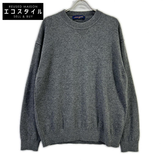 LOUIS VUITTON ルイヴィトン RM201Q JZE HHN42W 20SS グレー カシミヤシルク インサイドアウトVガゼットクルーネックニット トップス