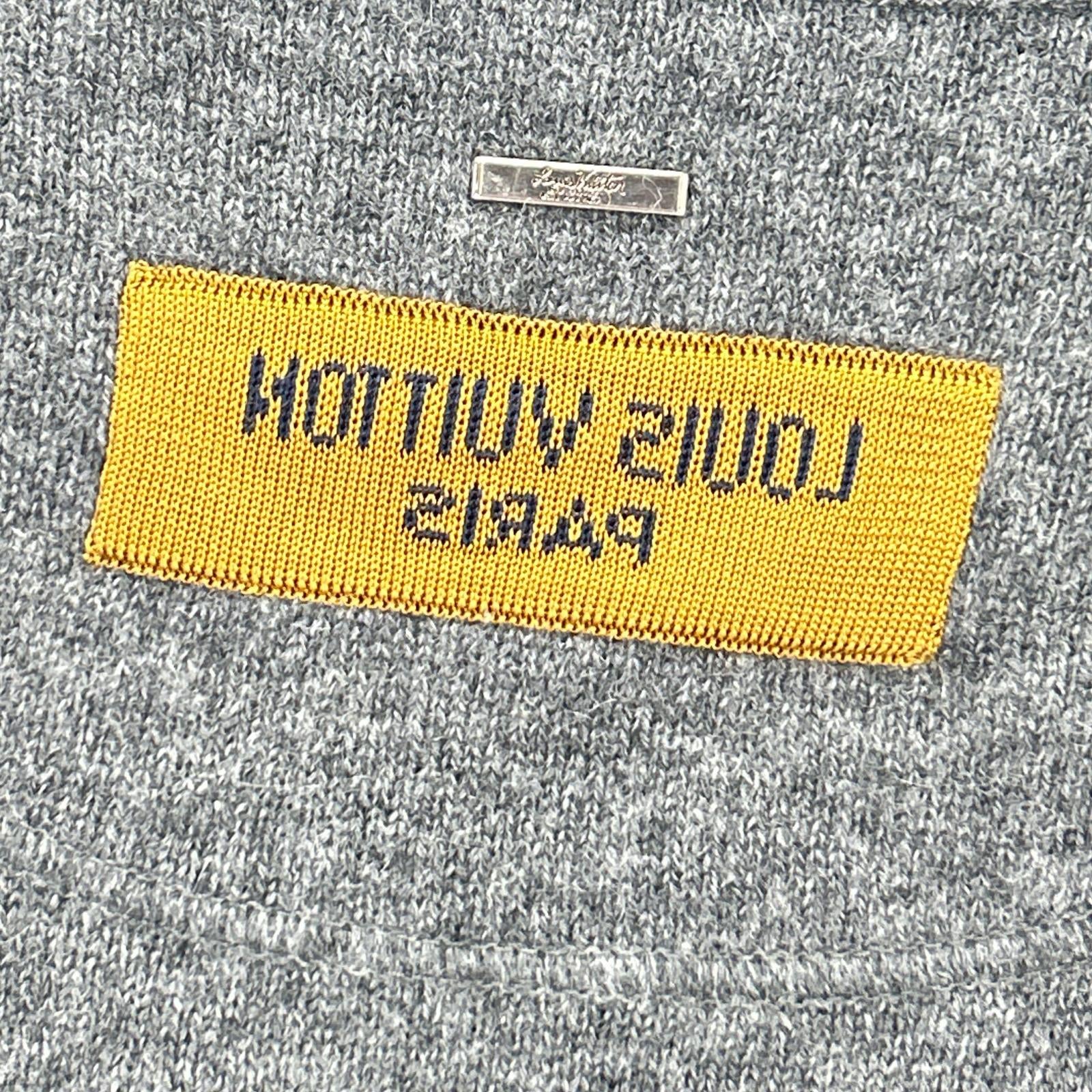 LOUIS VUITTON ルイヴィトン RM201Q JZE HHN42W 20SS グレー カシミヤシルク インサイドアウトVガゼットクルーネックニット トップス