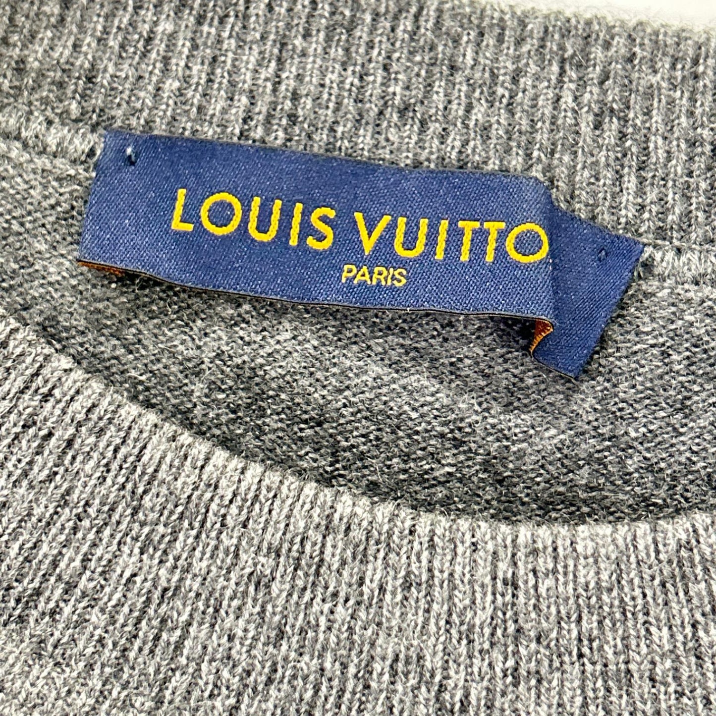 LOUIS VUITTON ルイヴィトン RM201Q JZE HHN42W 20SS グレー カシミヤシルク インサイドアウトVガゼットクルーネックニット トップス