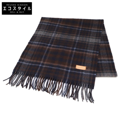 LOUIS VUITTON ルイヴィトン 【美品】408793 カシミヤ/ウール タータンチェック フリンジ マフラー