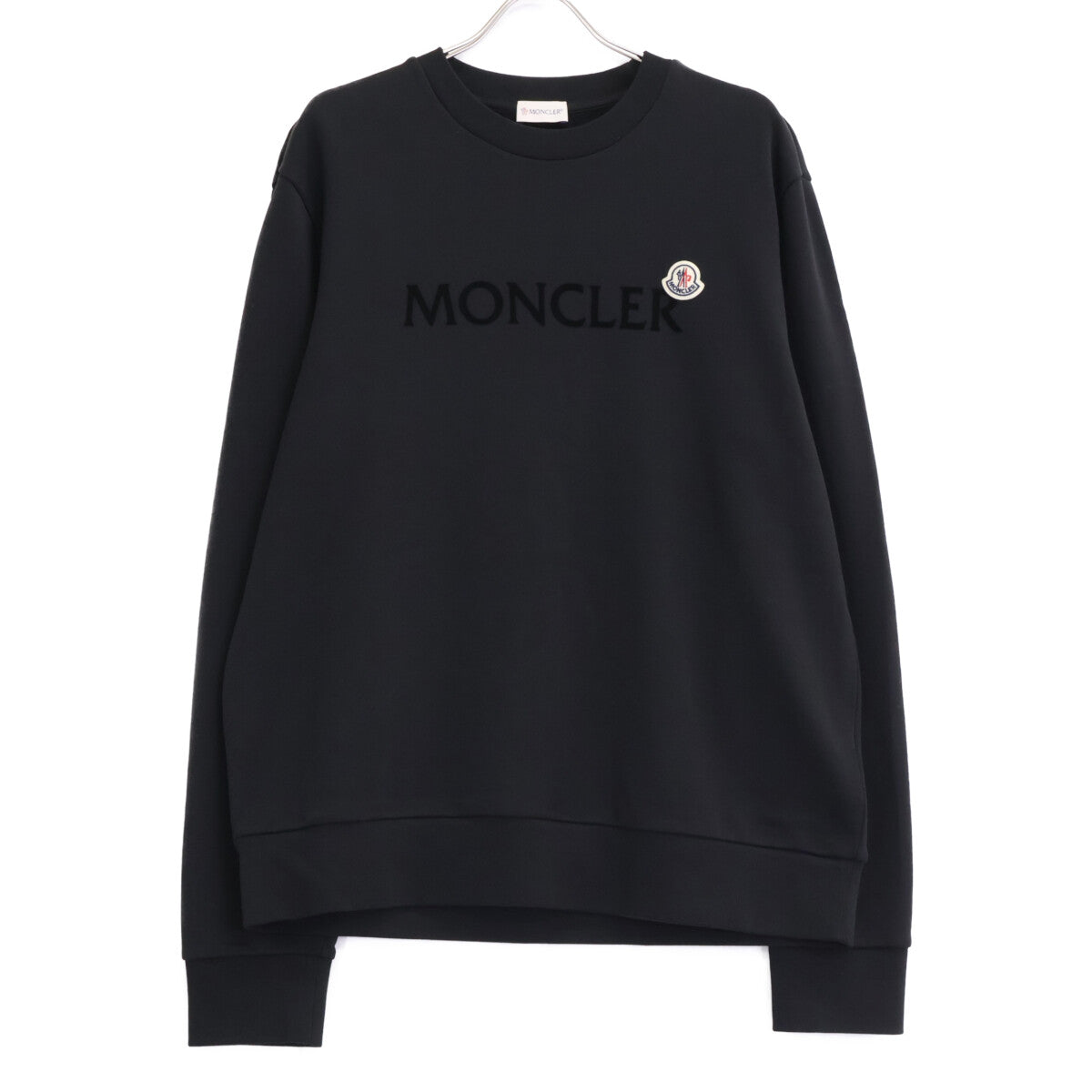 MONCLER モンクレール 【美品/23年製】J20918G00039 MAGLIA フロントロゴ ワッペン プルオーバー クルーネック スウェットシャツ トップス