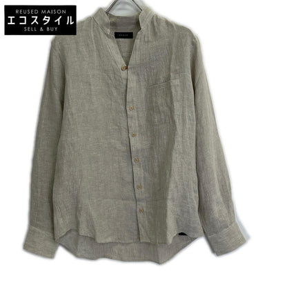 SEASE シーズ SC030 ベージュ リネン100 フィッシュテール シャツ トップス