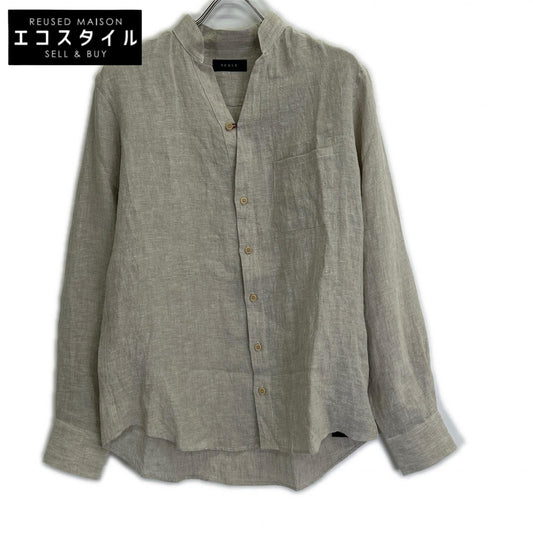 SEASE シーズ SC030 ベージュ リネン100 フィッシュテール シャツ トップス