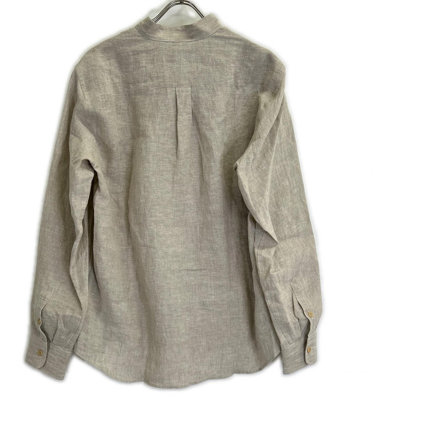 SEASE シーズ SC030 ベージュ リネン100 フィッシュテール シャツ トップス