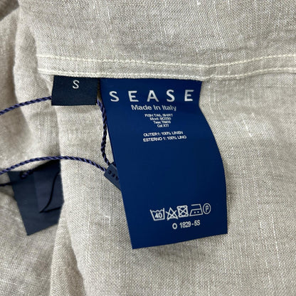 SEASE シーズ SC030 ベージュ リネン100 フィッシュテール シャツ トップス