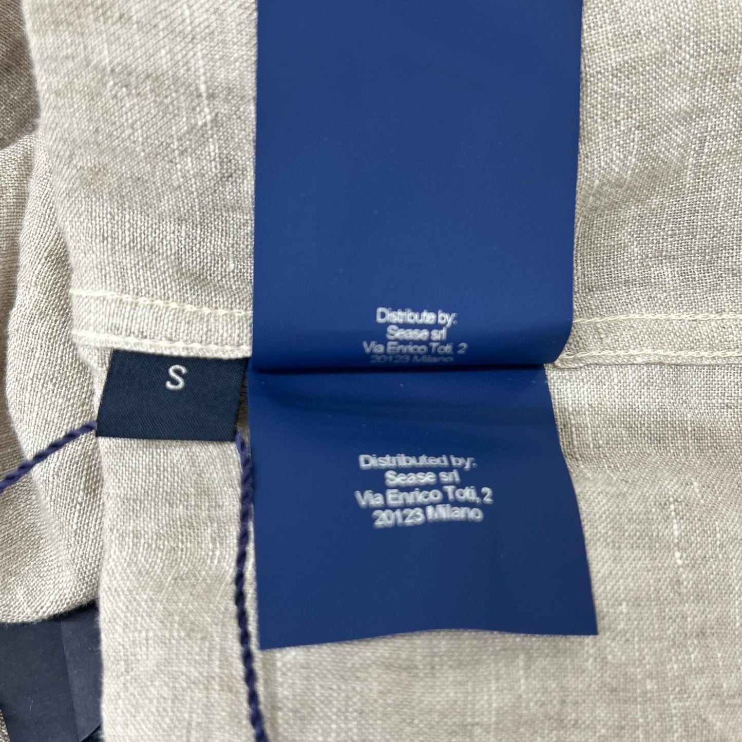SEASE シーズ SC030 ベージュ リネン100 フィッシュテール シャツ トップス