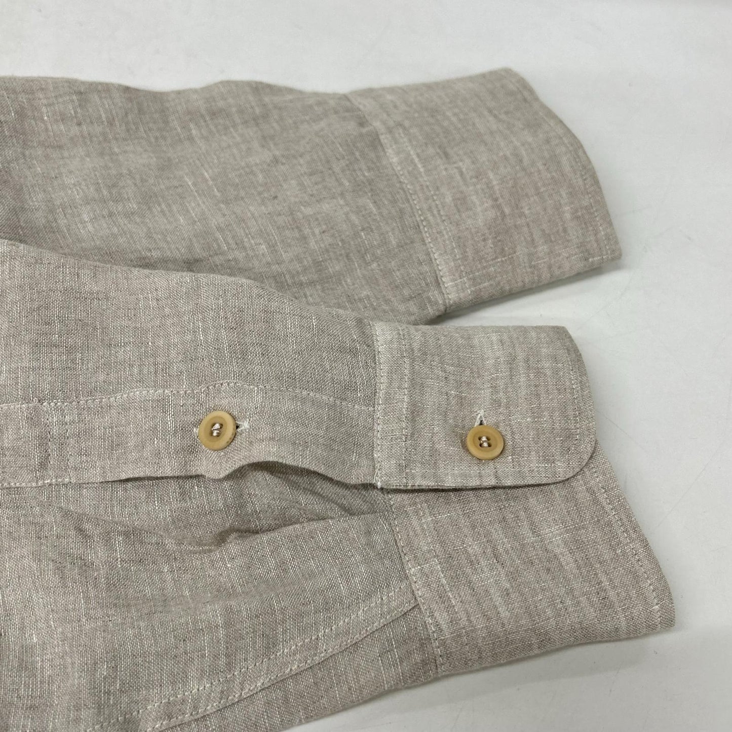 SEASE シーズ SC030 ベージュ リネン100 フィッシュテール シャツ トップス