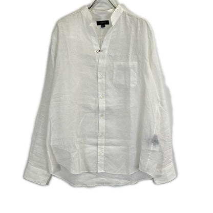 SEASE シーズ SC030 ホワイト リネン100 フィッシュテール シャツ トップス