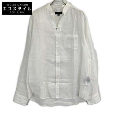 SEASE シーズ SC030 ホワイト リネン100 フィッシュテール シャツ トップス