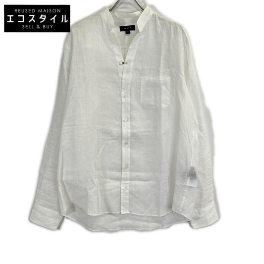 SEASE シーズ SC030 ホワイト リネン100 フィッシュテール シャツ トップス