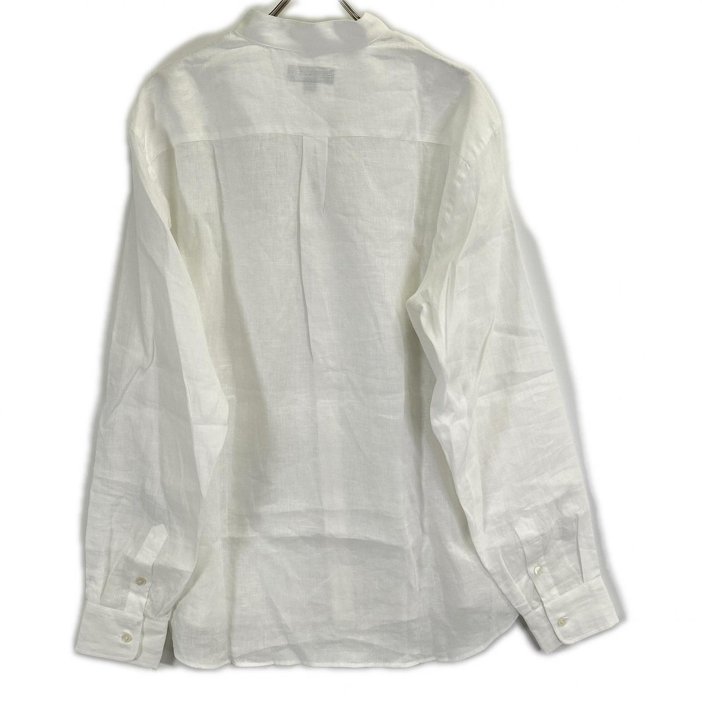SEASE シーズ SC030 ホワイト リネン100 フィッシュテール シャツ トップス
