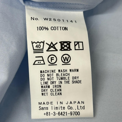 Sans limite サンリミット W2501141 ライトブルー ボックスワイドスプレッド II 長袖シャツ トップス