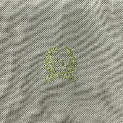 Christian Dior クリスチャンディオール OK7502O グリーン CD刺しゅう 長袖ポロシャツ トップス