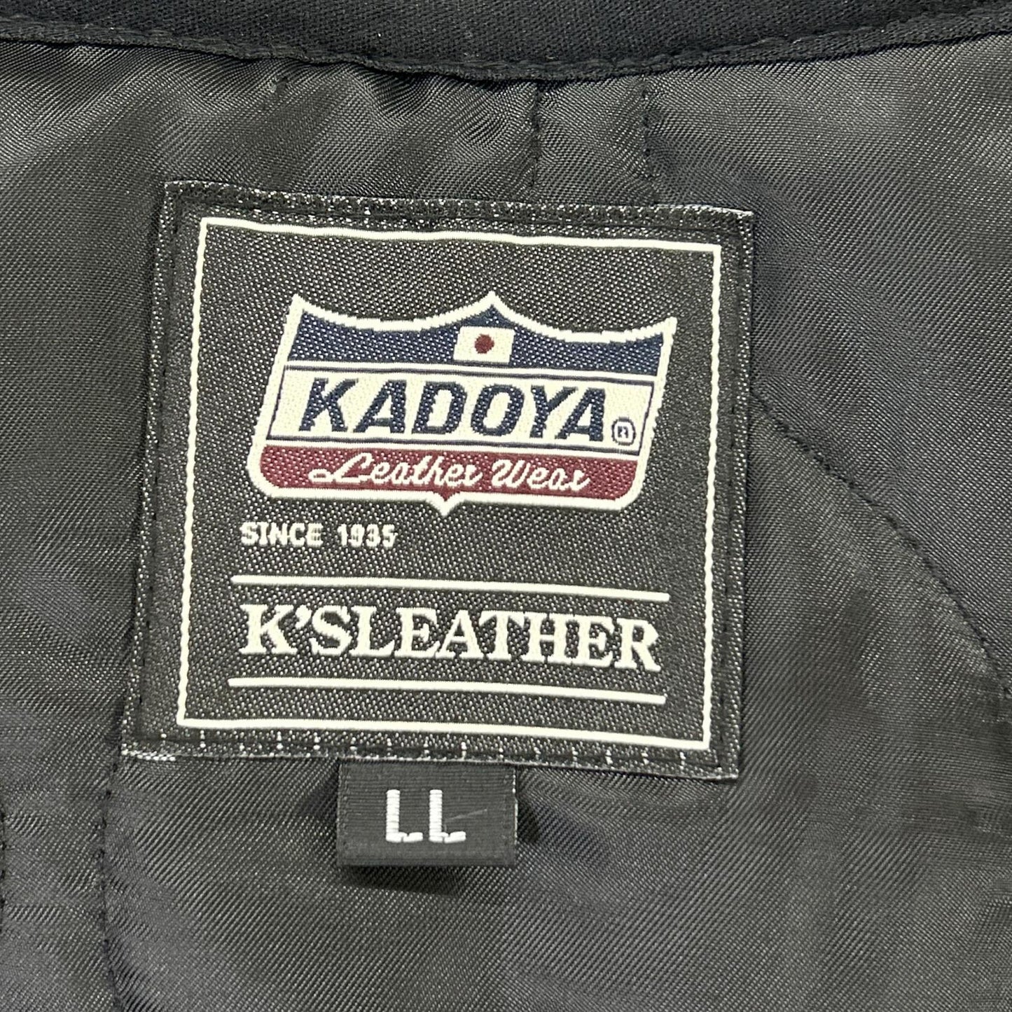 KADOYA カドヤ 1530 ブラック U-SCR 山羊革 フード付き シングルライダースジャケット ジャケット