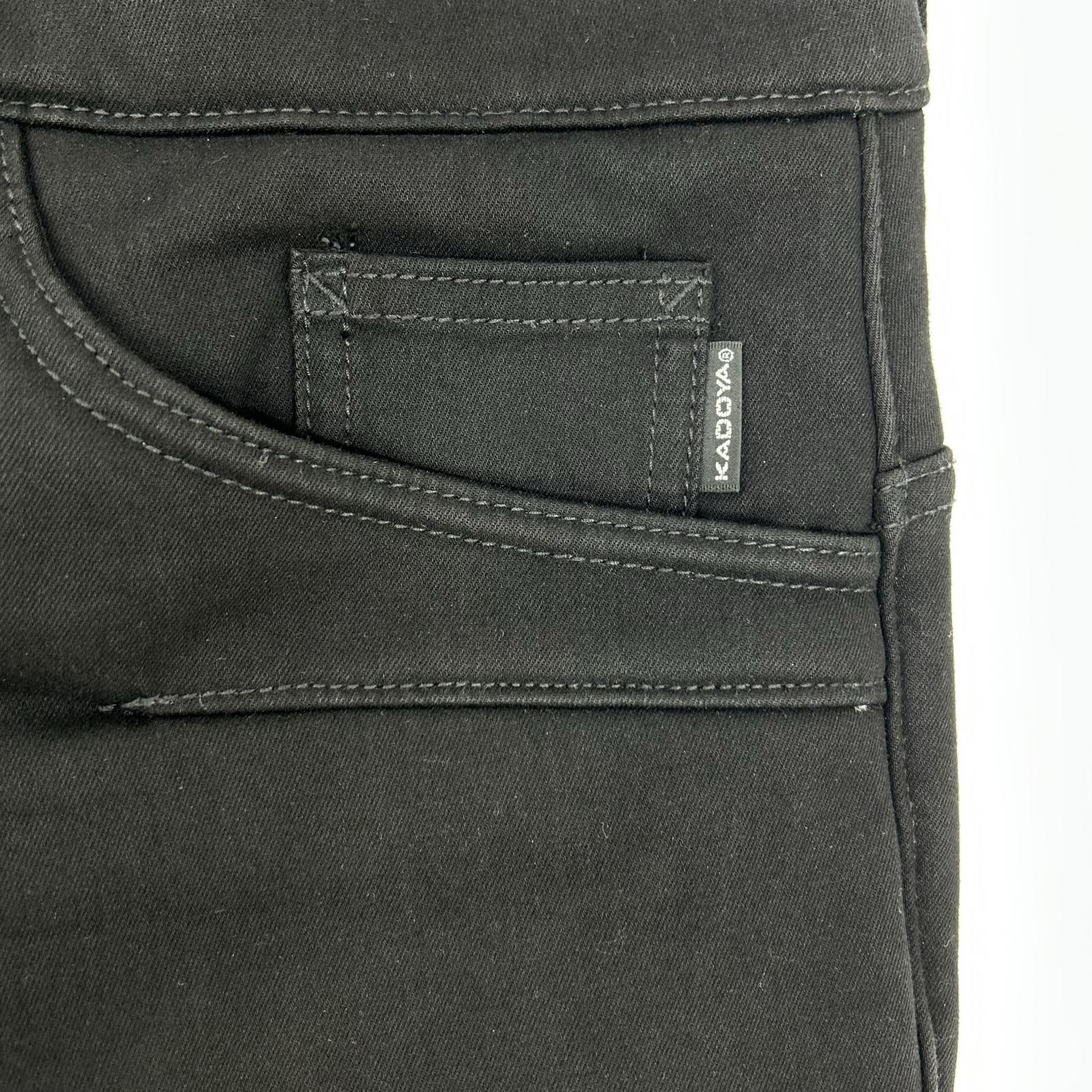 KADOYA カドヤ 6275 ブラック コットン 裏ボア ハイウエスト防寒パンツ ボトムス