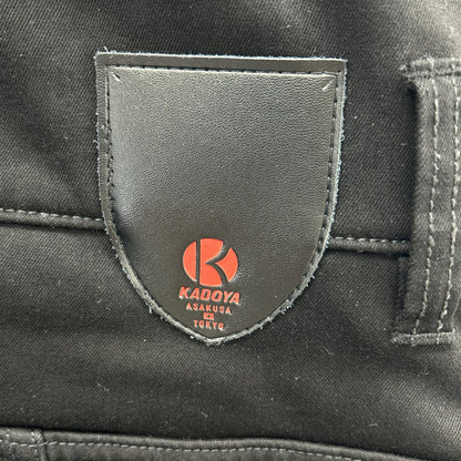 KADOYA カドヤ 6275 ブラック コットン 裏ボア ハイウエスト防寒パンツ ボトムス