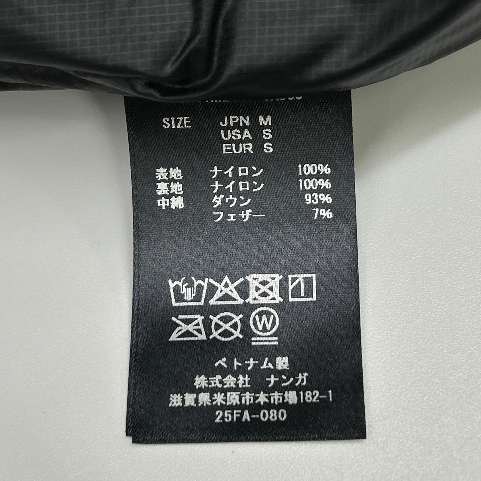 NANGA ナンガ NW2441-1A800 ブラック ナイロン MOUNTAIN LODGE DOWN JACKET/マウンテンロッジダウンジャケット ジャケット